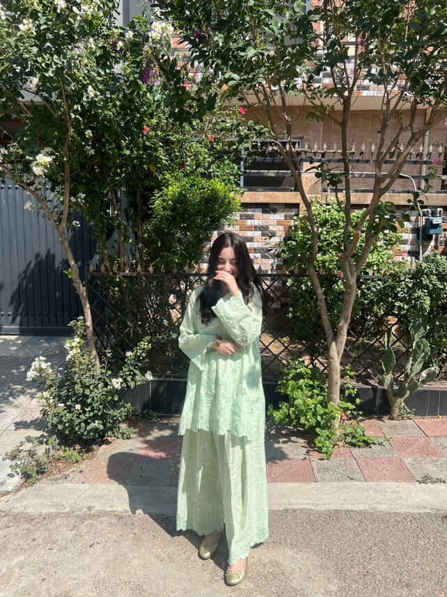 Mint Breeze Embroidered Lawn Co-Ord Set