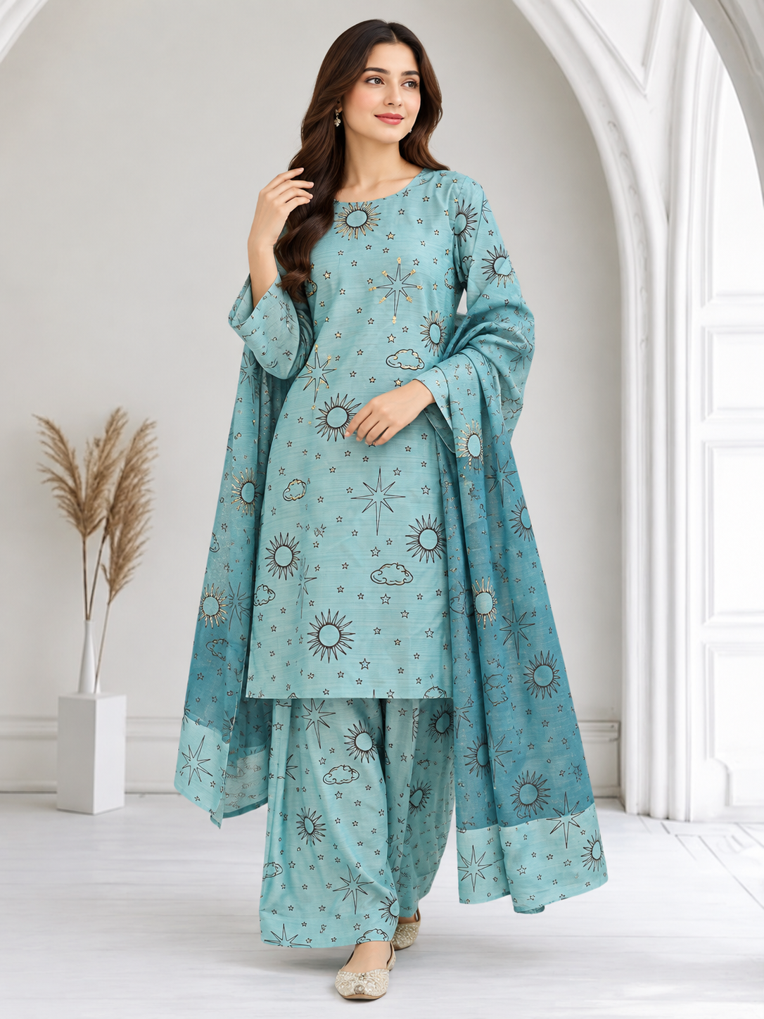 Celestial Sky Blue Co-Ord Set