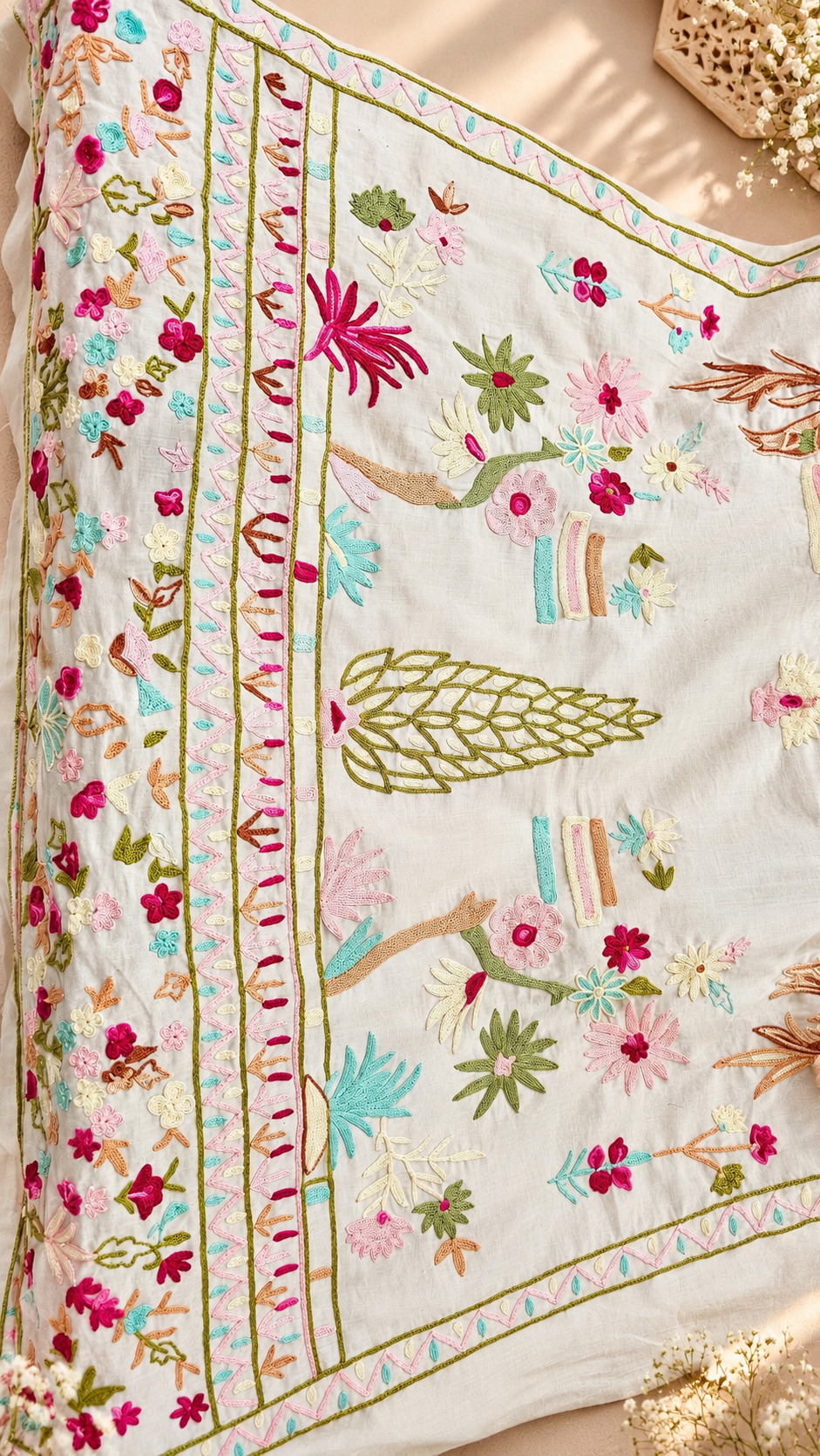 Enchanted Garden Hand-Embroidered Dress