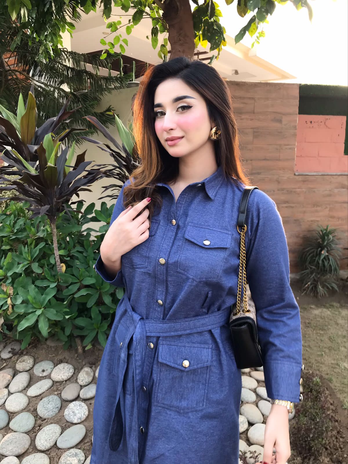 Denim Chic Belted Frock 💙