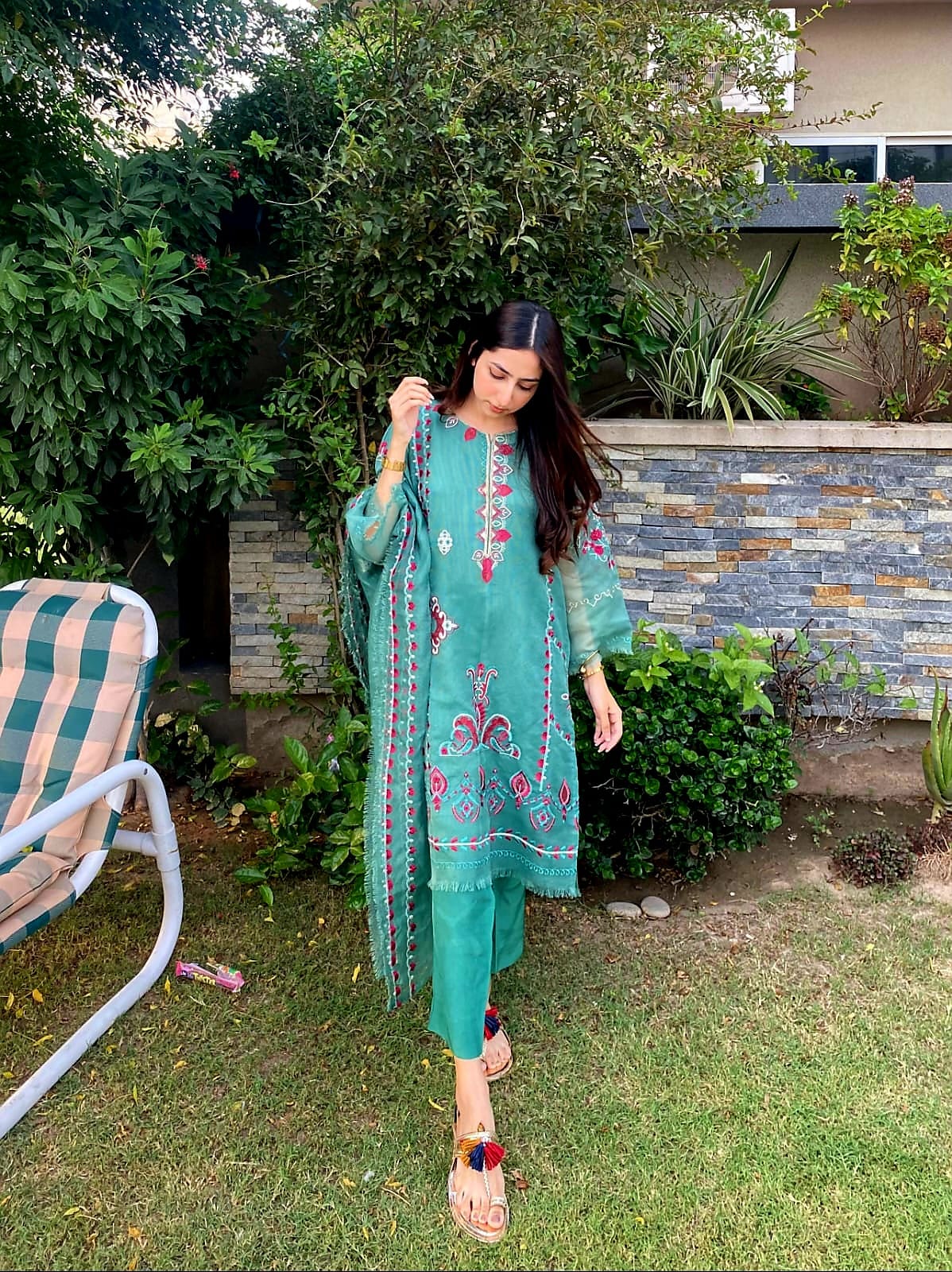 Pine Green – Embroidered 3-Piece Suit