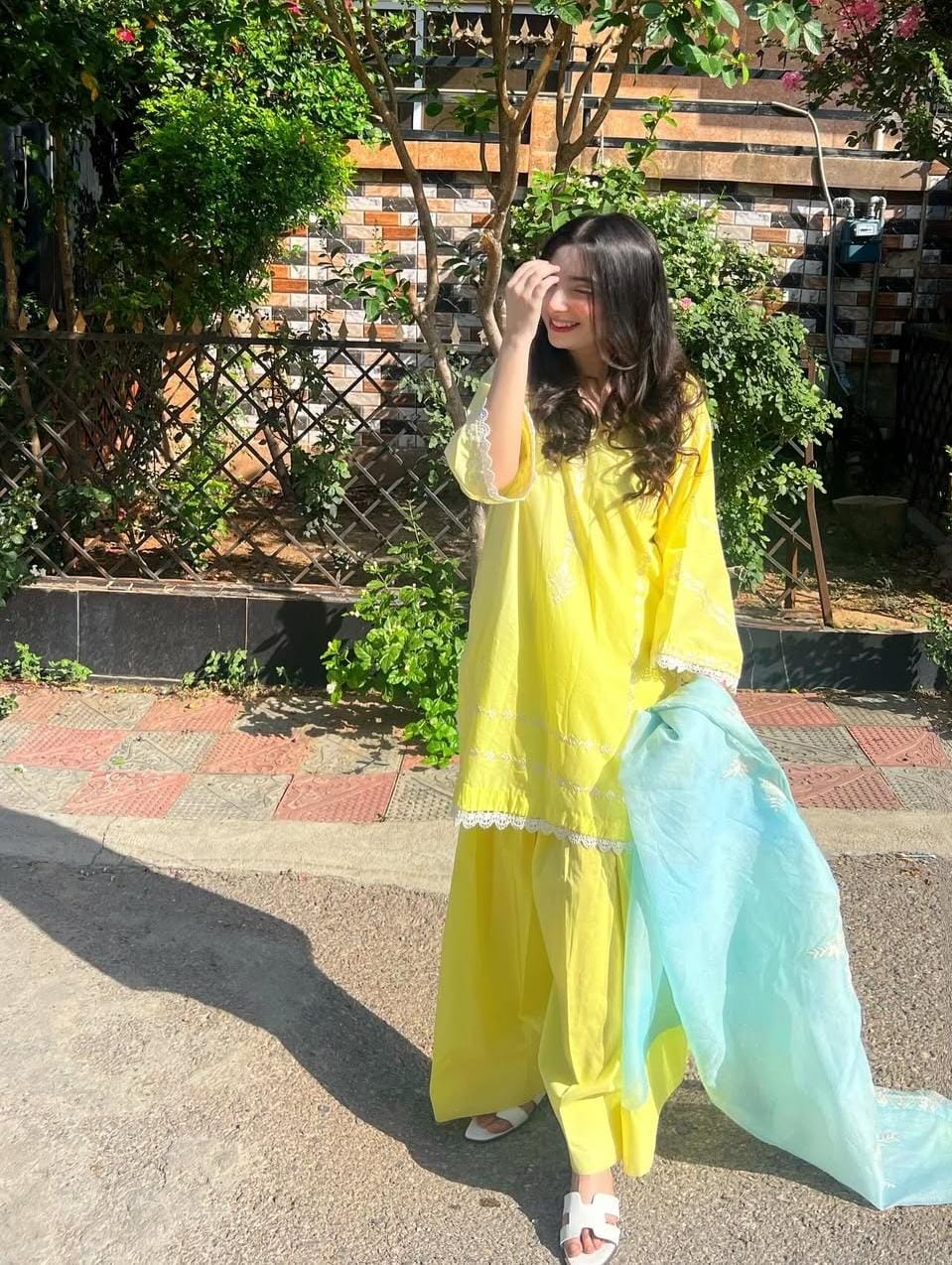 Lemon Breeze Embroidered Lawn Suit