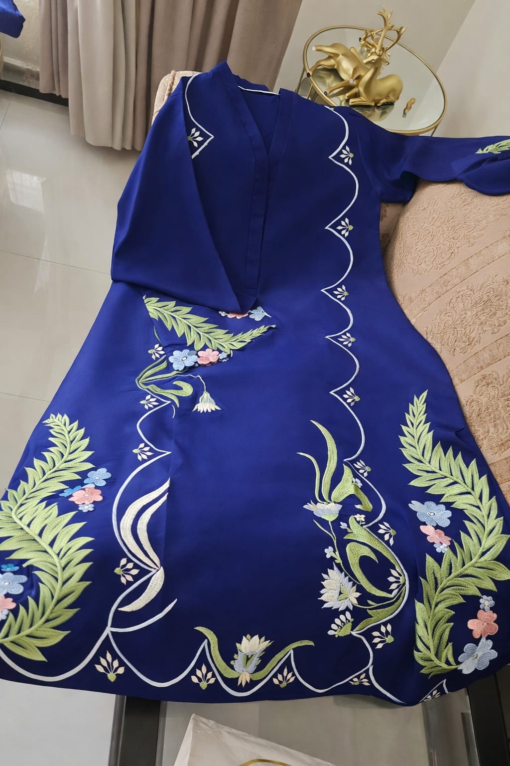 Royale Blue – Embroidered Dress