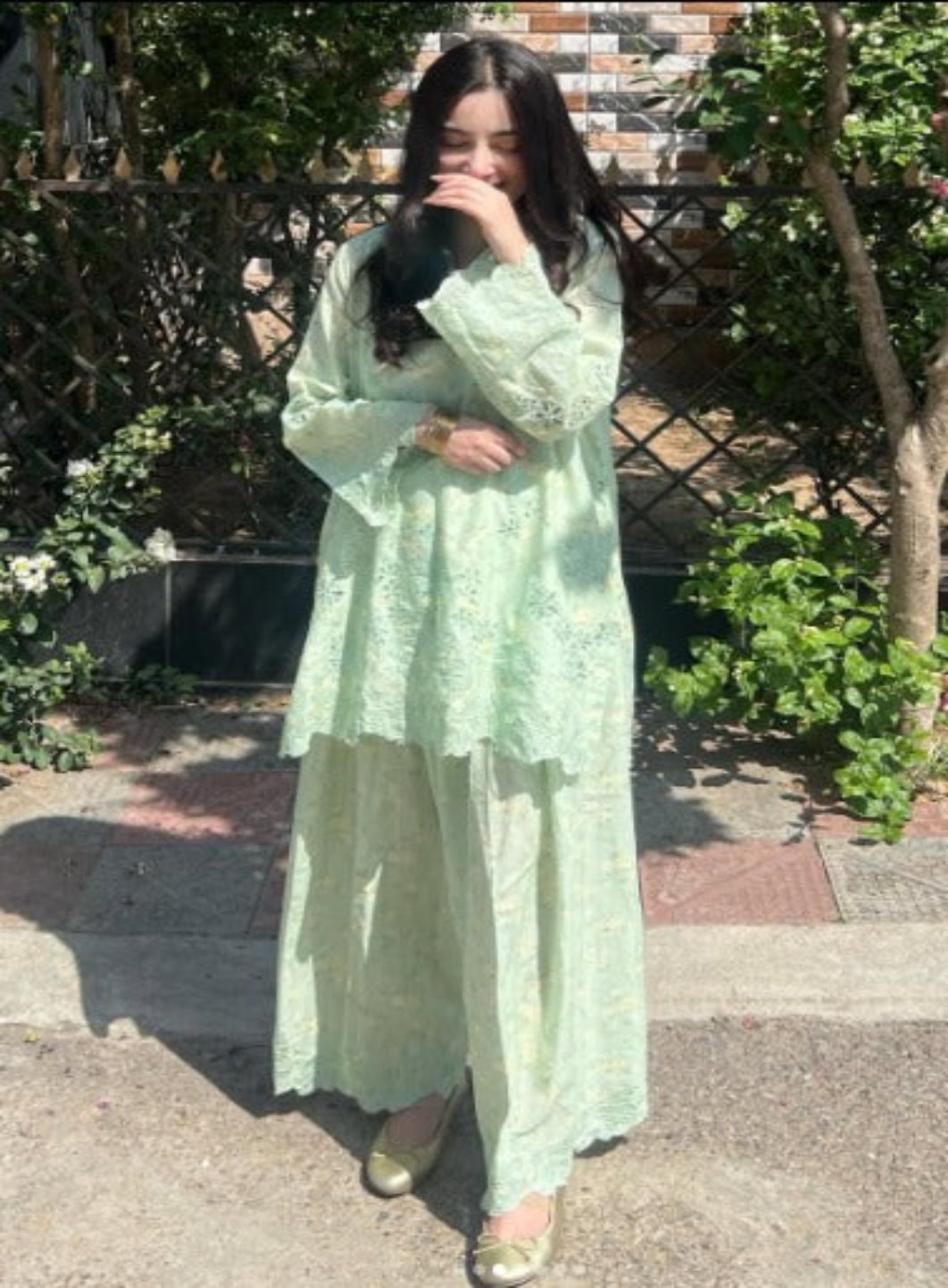 Mint Breeze Embroidered Lawn Co-Ord Set