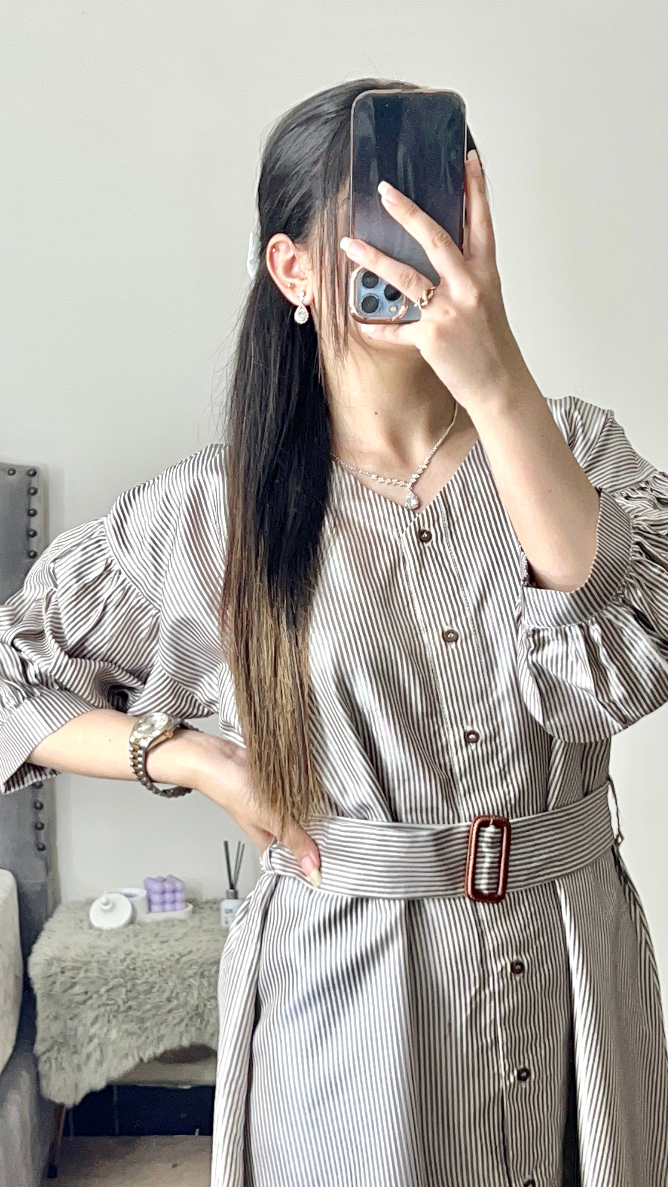 Silver Grace Belted Frock