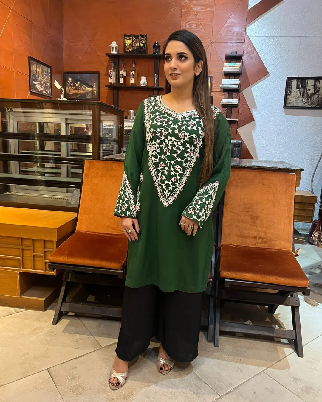 Winter Heritage – Embroidered Pashmina Kurta