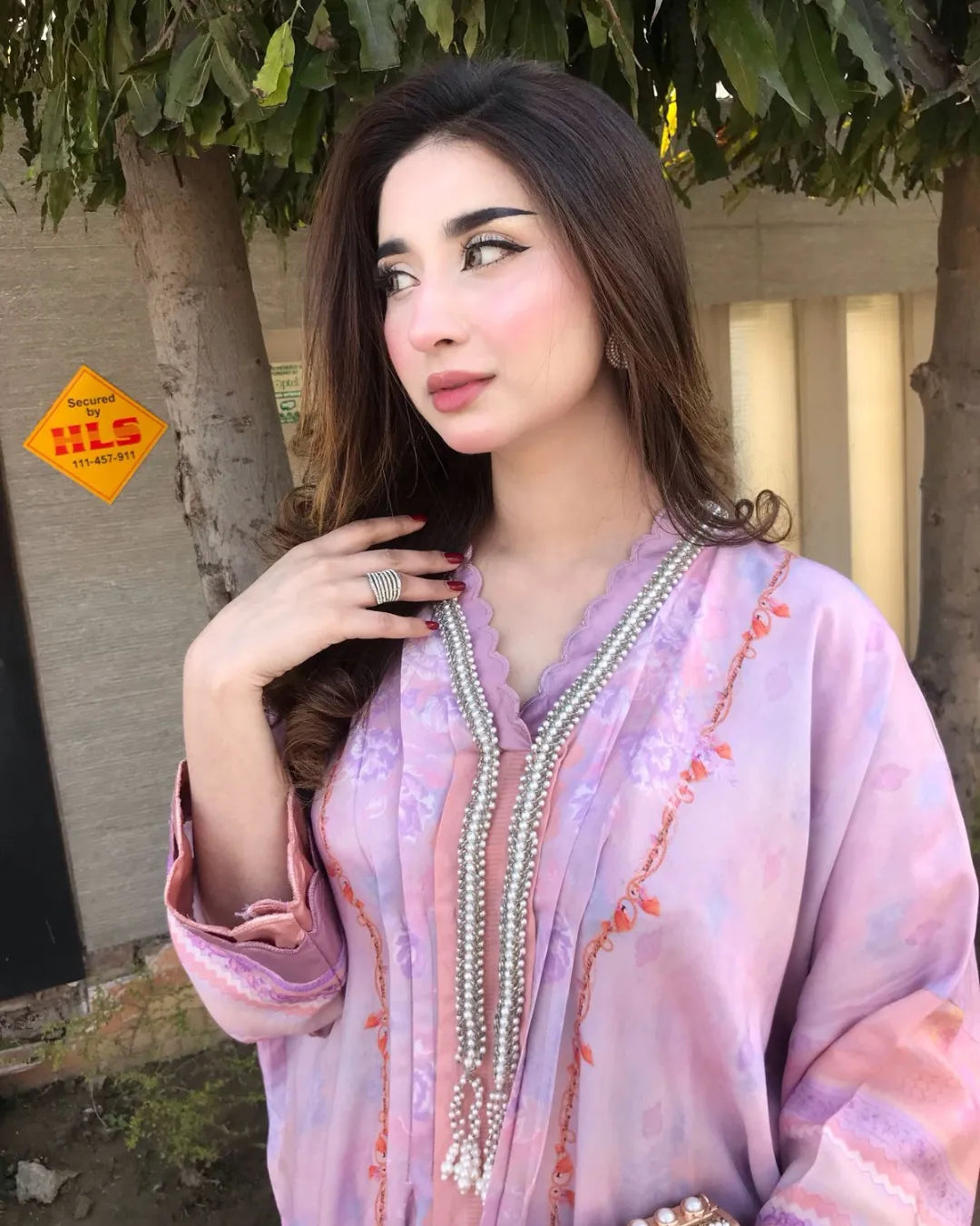 Blush Blossom – Pastel Pink printed kaftan
