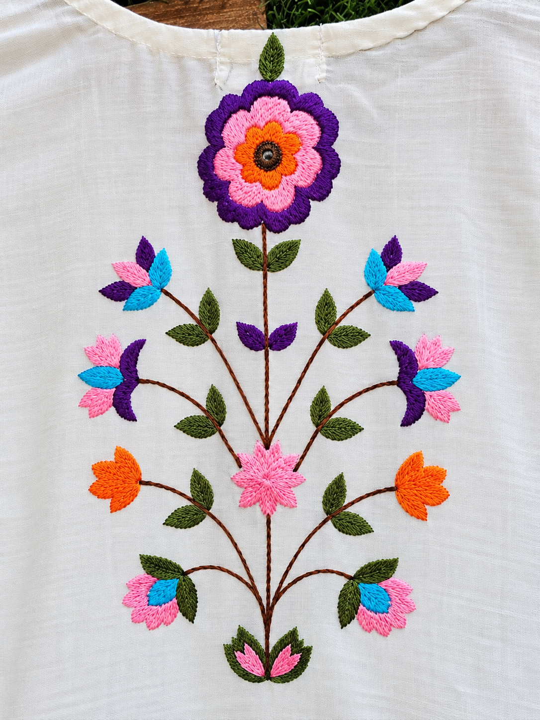 Multishade Bloom Handwork Kurta