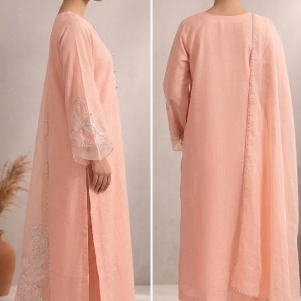 Pink Raw Silk Dress PRS -01