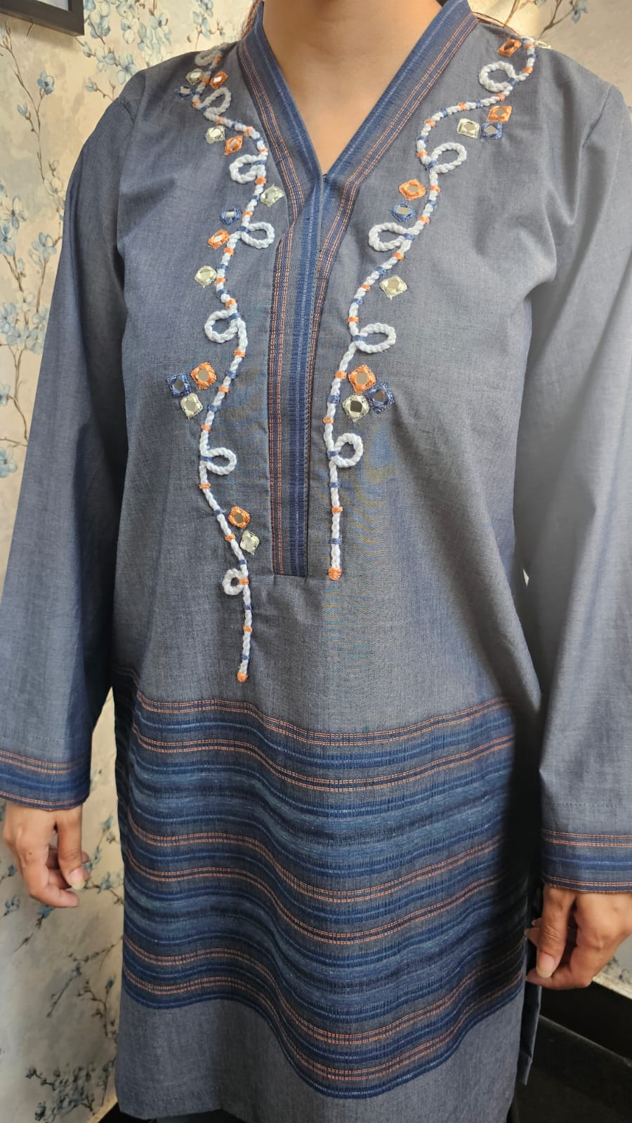 Indigo Bloom Denim Set 💙