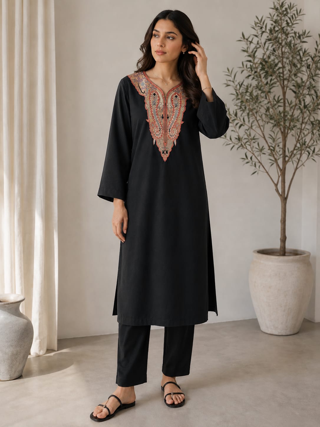 Black Pashmina Grace 🧡