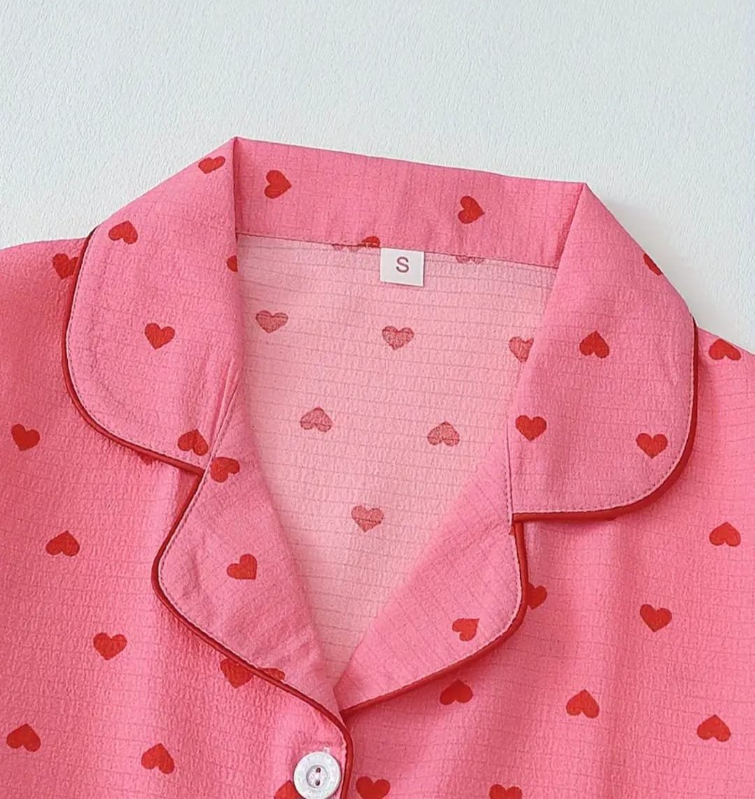 Second image of Women Sleepwear, Red Heart/Pink