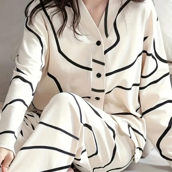 Women Sleepwear, BlackLining/White