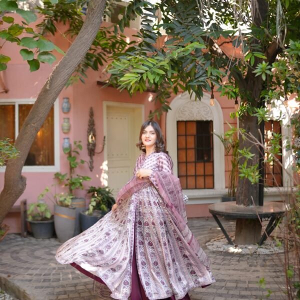 3 Peace Dress (Purple White)