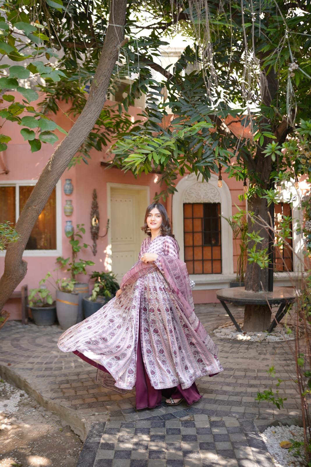 3 Peace Dress (Purple White)