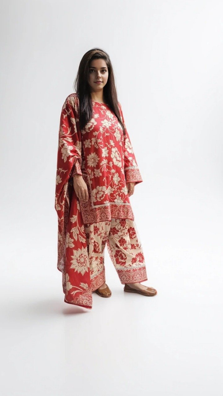 Summer Collection 3 Peace Dress (Red)