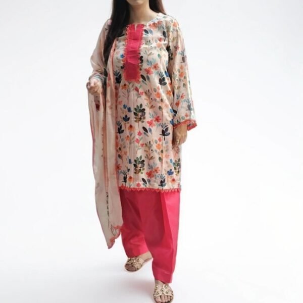Summer Collection 3 Peace Dress (Pink White)