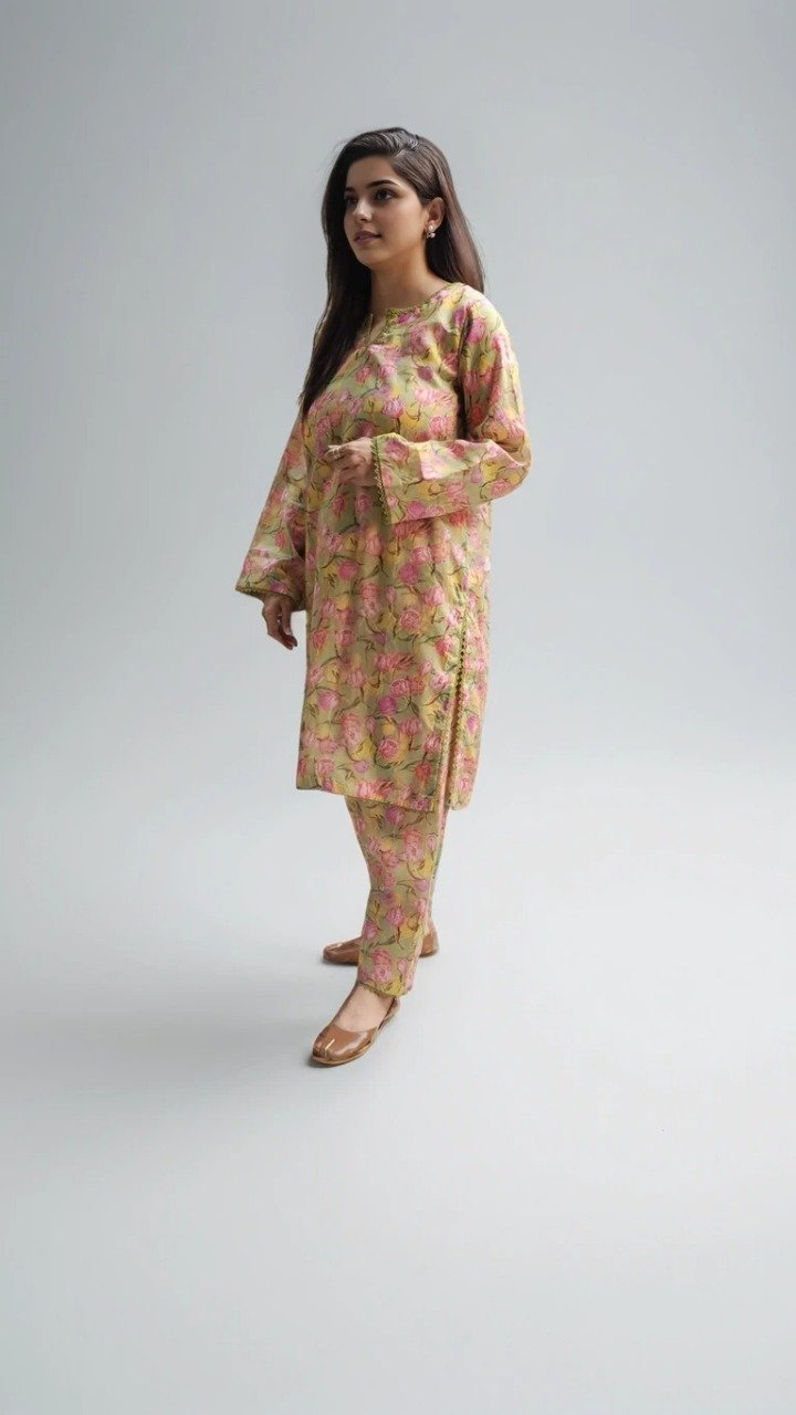 Second image of Summer Collection 3 Peace Dress (Pink Yellow)