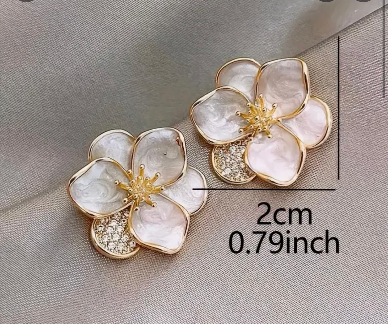 Second image of Elegant Floral Stud Earrings for Women