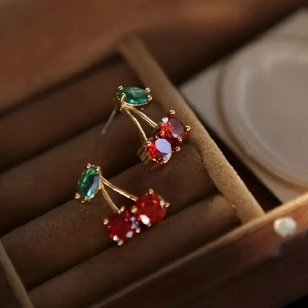 5 BUSINESS DAYS Charming Red Cherry Stud Earrings