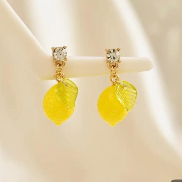 5 BUSINESS DAYS Yellow Lemon-Shaped Acrylic Earrings