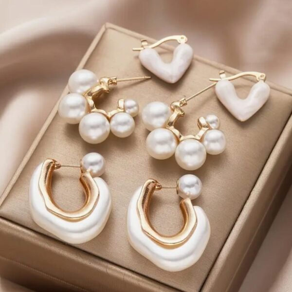 5 WORKING DAYS 3 pairs/6 pieces/set Earrings
