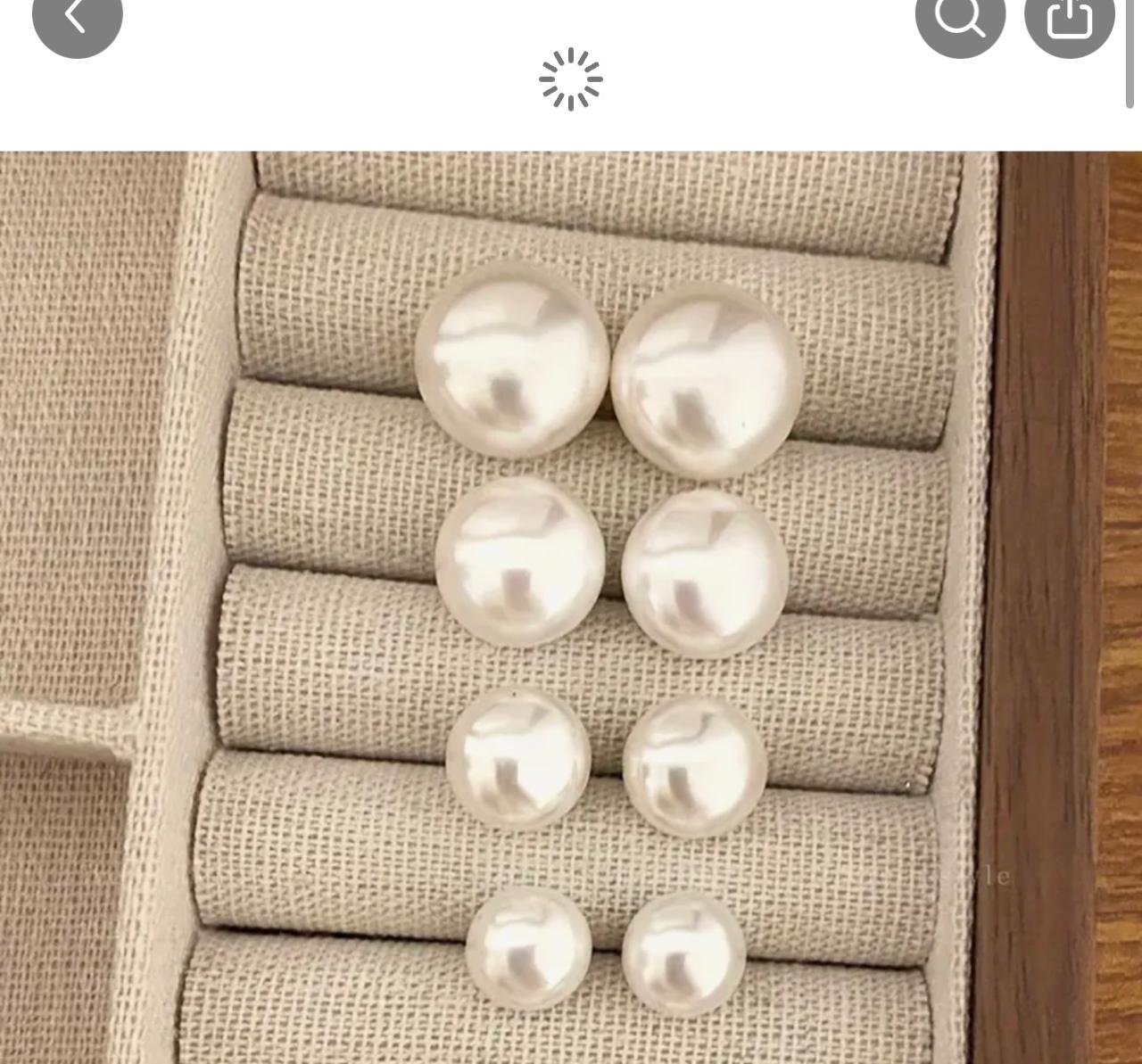 Second image of 5 BUSINESS DAYS 10pcs Minimalist Style Faux Imitation Pearl Earrings